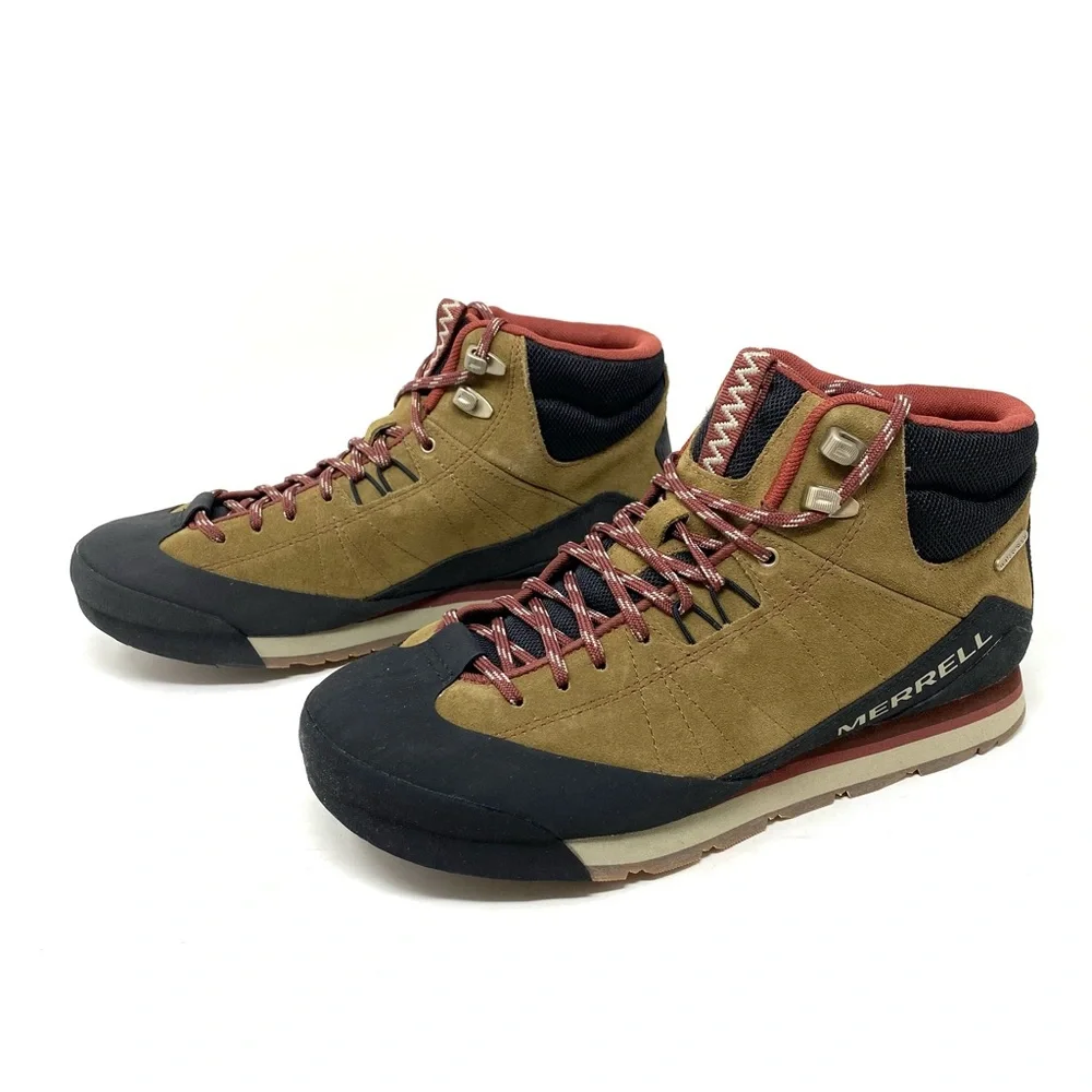 Merrell Men's Catalyst Mid Suede Waterproof Boots Butternut - Picture 2 of 7